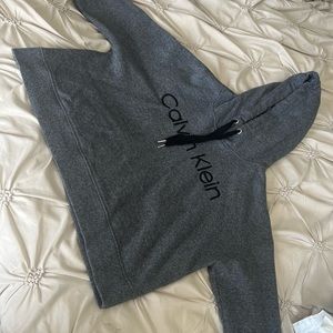 Grey XL Calvin Klein Cropped Sweatshirt